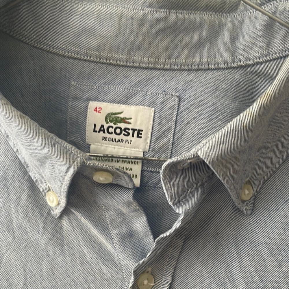 Lacoste Men's Blue Regular Fit Shirt